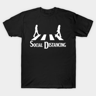 The Beatles Social Distancing - White Version. T-Shirt